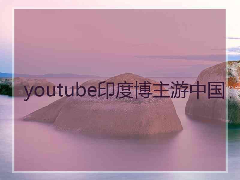 youtube印度博主游中国