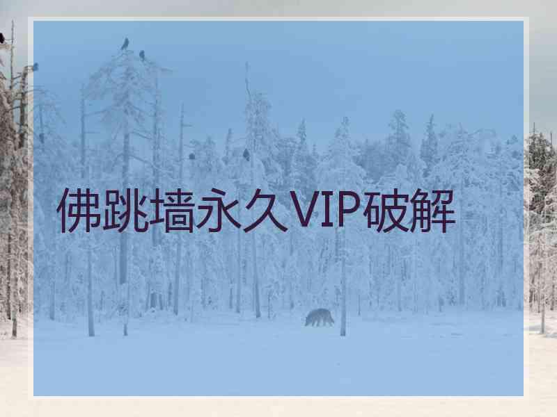 佛跳墙永久VIP破解