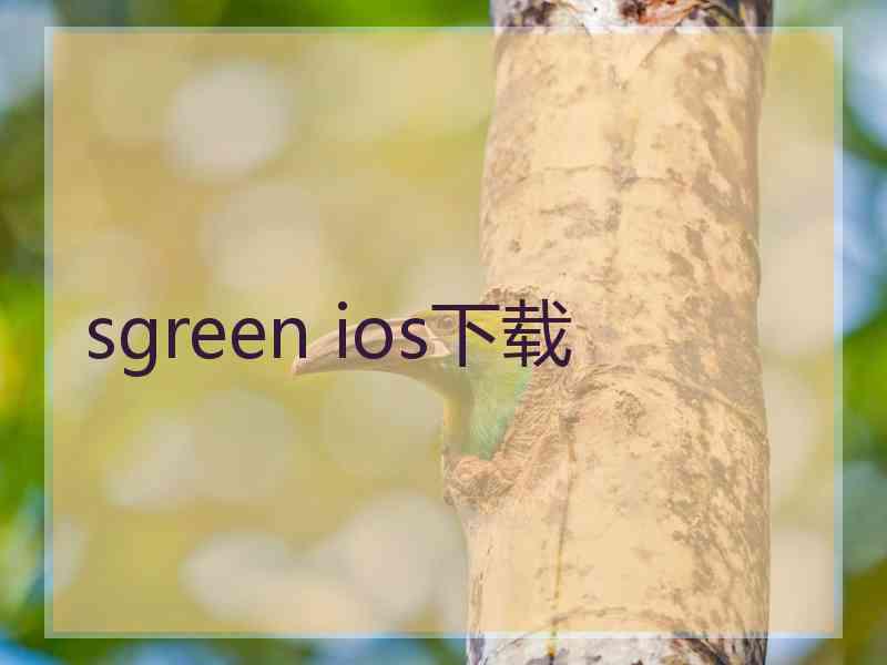 sgreen ios下载