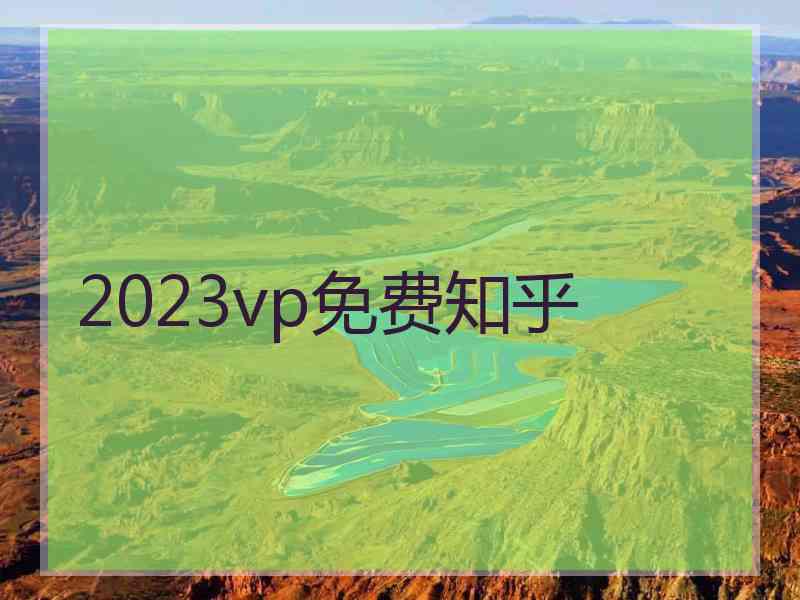 2023vp免费知乎