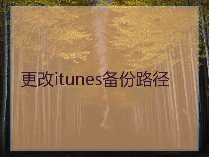 更改itunes备份路径