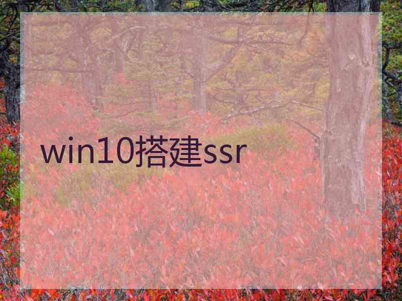 win10搭建ssr