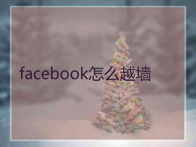 facebook怎么越墙