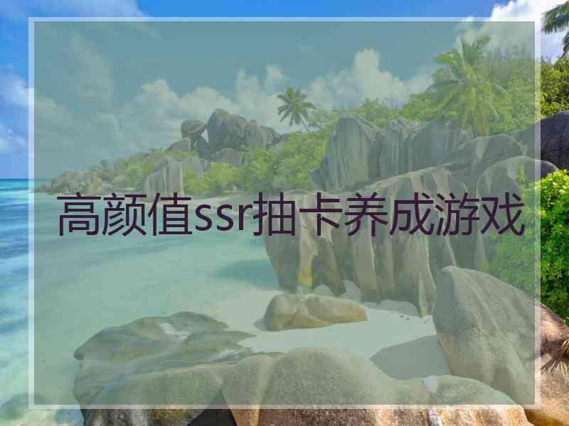 高颜值ssr抽卡养成游戏