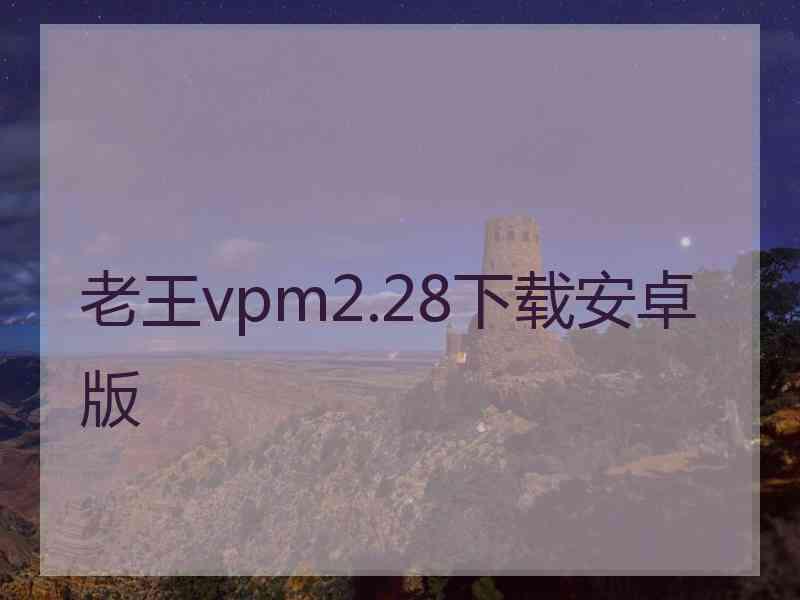 老王vpm2.28下载安卓版