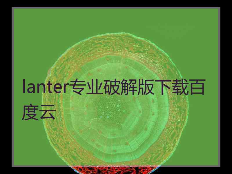 lanter专业破解版下载百度云