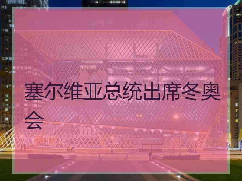 塞尔维亚总统出席冬奥会