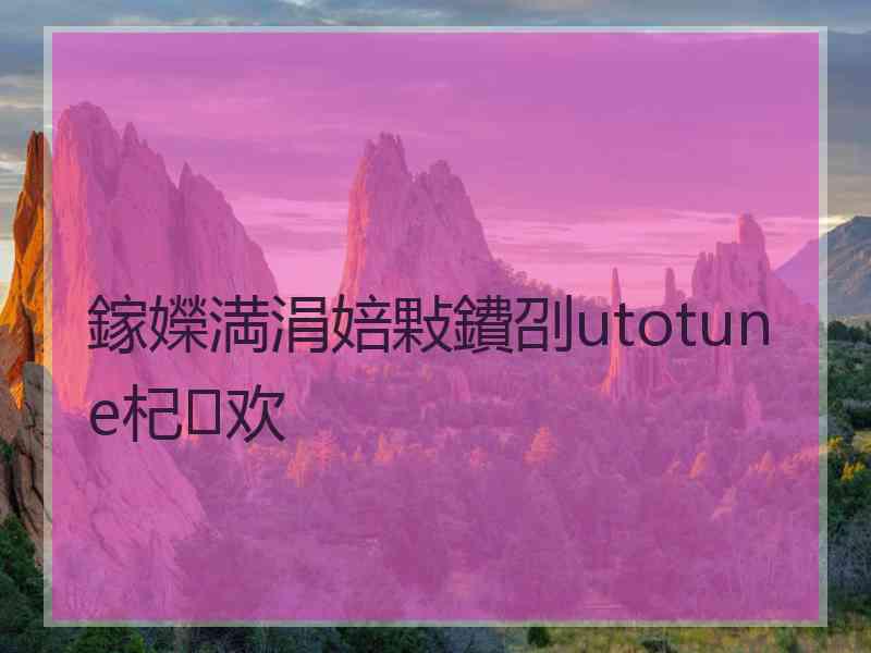 鎵嬫満涓婄敤鐨刟utotune杞欢