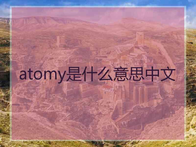 atomy是什么意思中文