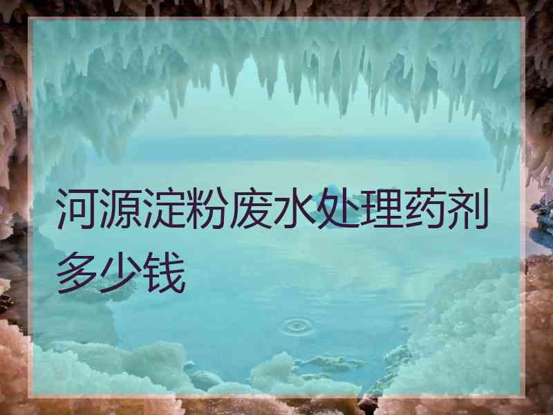 河源淀粉废水处理药剂多少钱