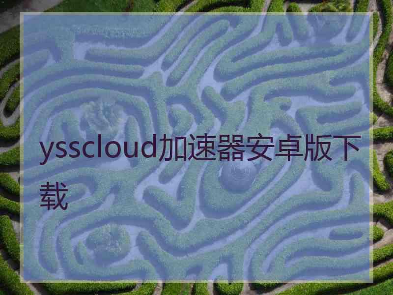 ysscloud加速器安卓版下载