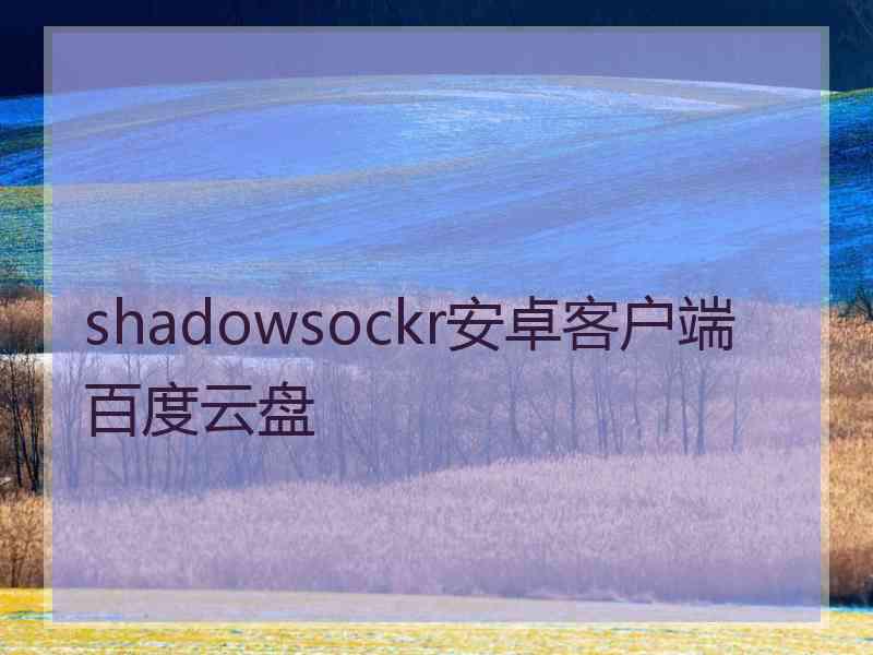 shadowsockr安卓客户端百度云盘