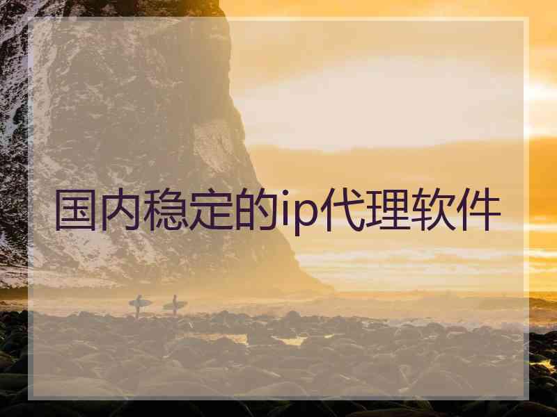 国内稳定的ip代理软件