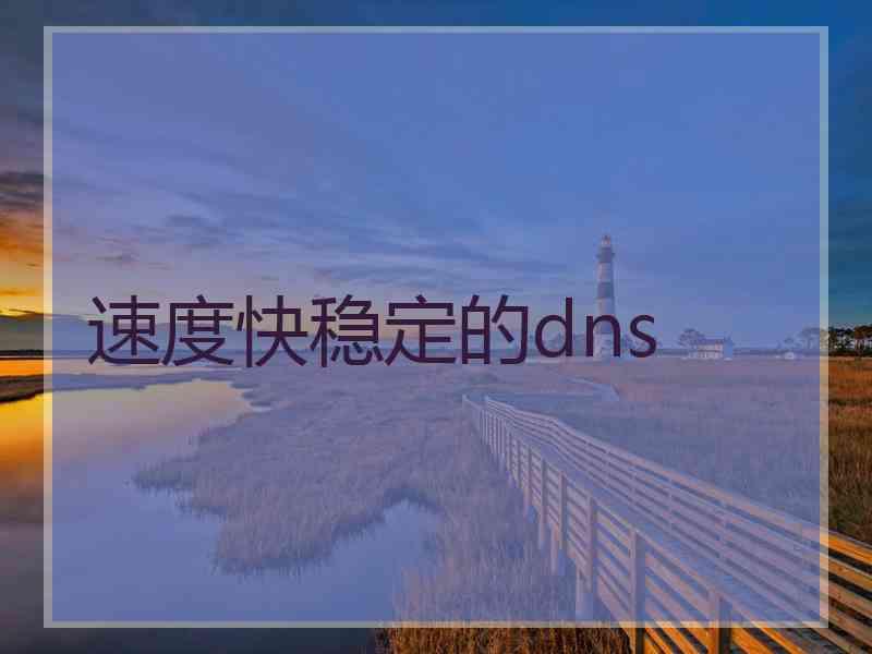 速度快稳定的dns