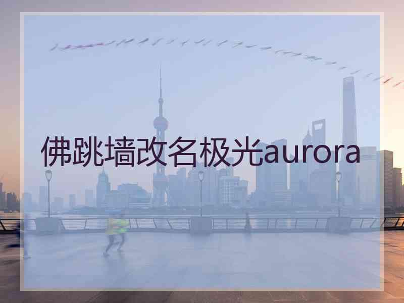 佛跳墙改名极光aurora