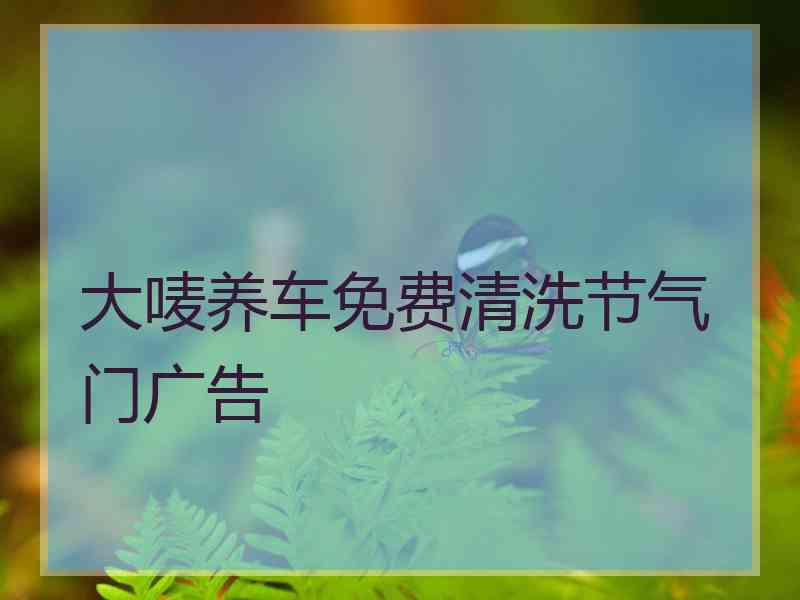 大唛养车免费清洗节气门广告