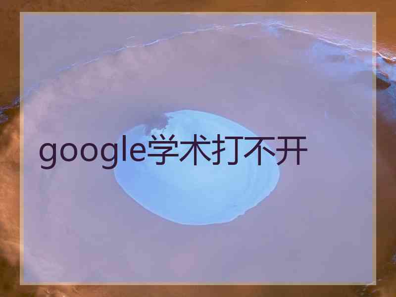 google学术打不开