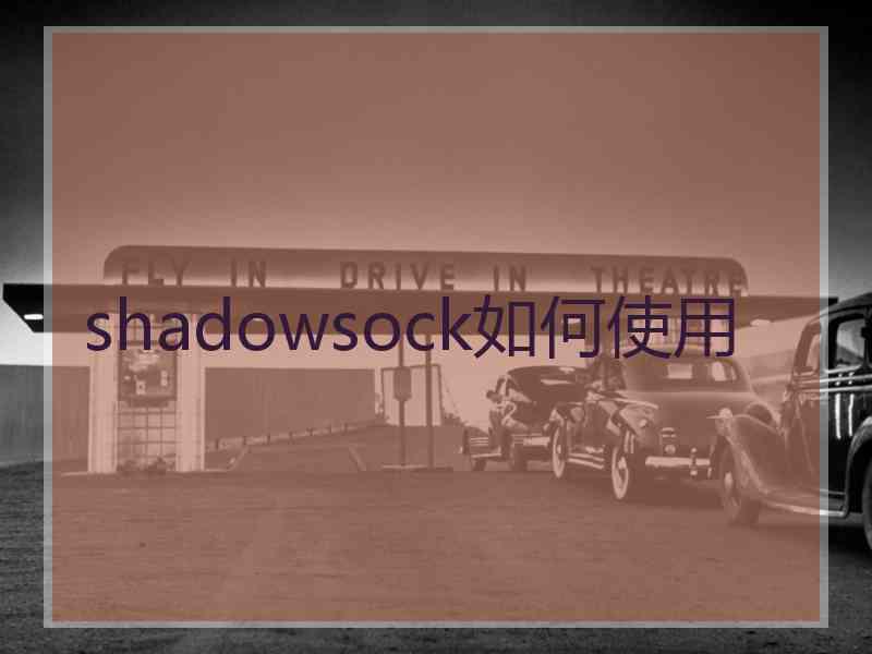 shadowsock如何使用