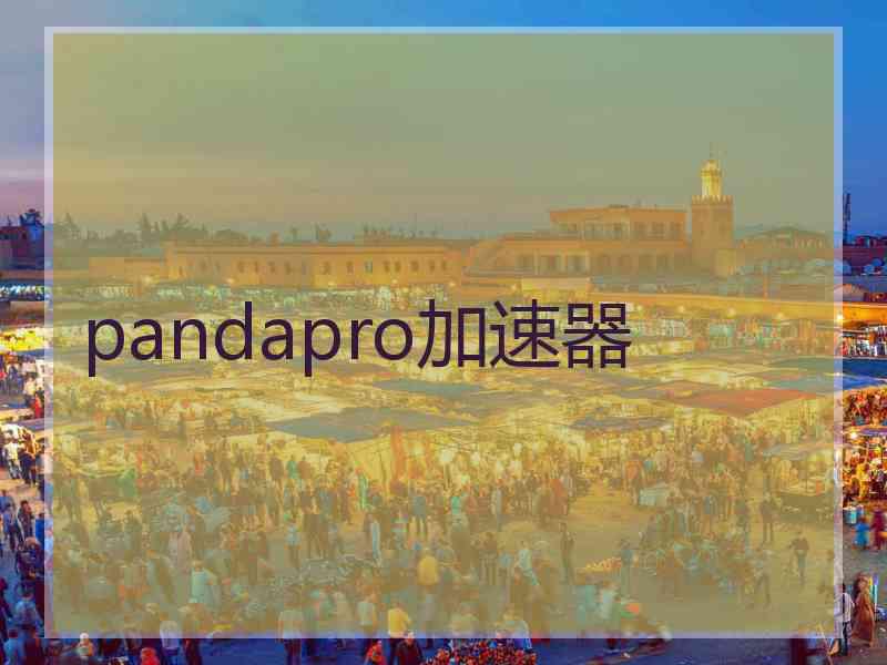 pandapro加速器