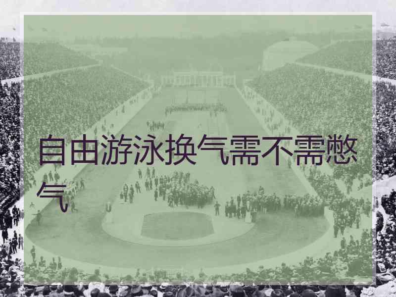 自由游泳换气需不需憋气