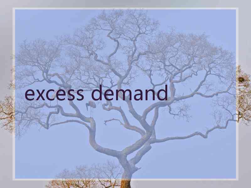 excess demand