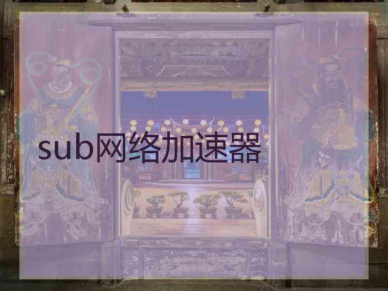 sub网络加速器