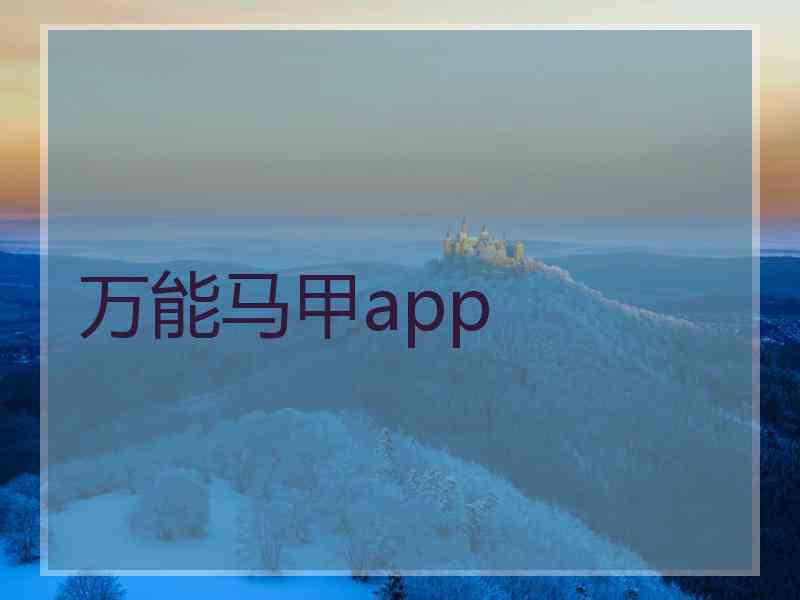 万能马甲app