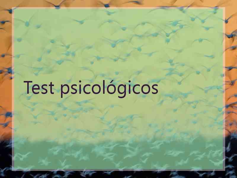 Test psicológicos