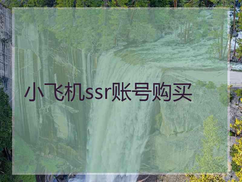 小飞机ssr账号购买