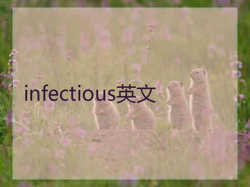 infectious英文