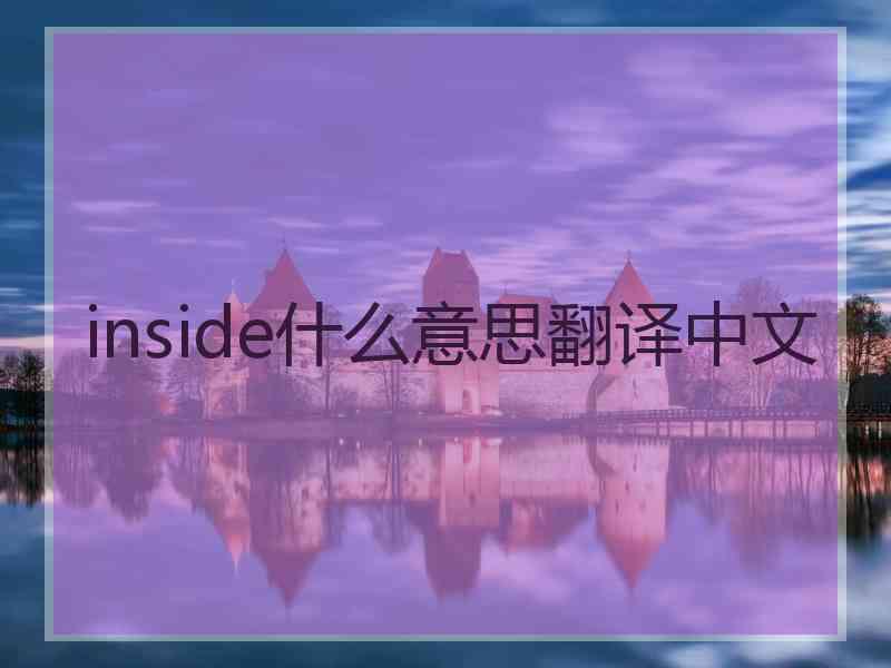 inside什么意思翻译中文