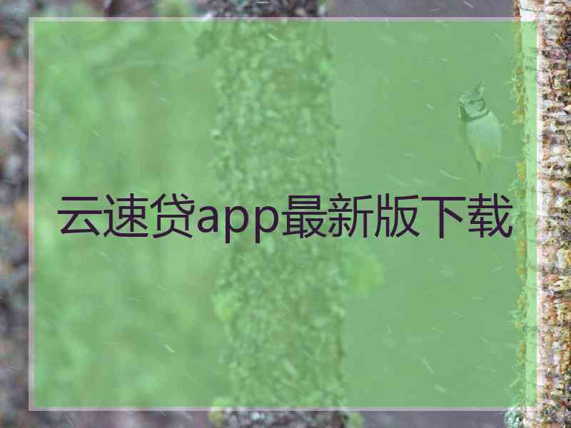 云速贷app最新版下载