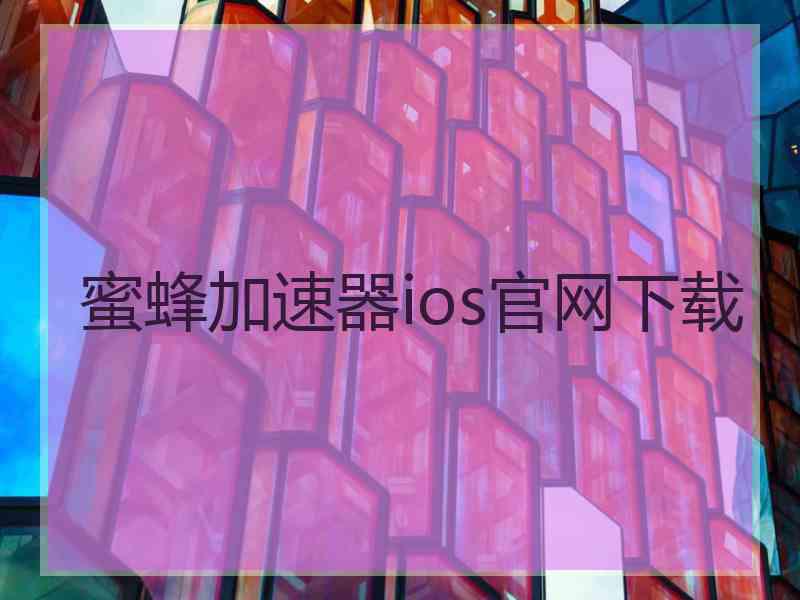 蜜蜂加速器ios官网下载