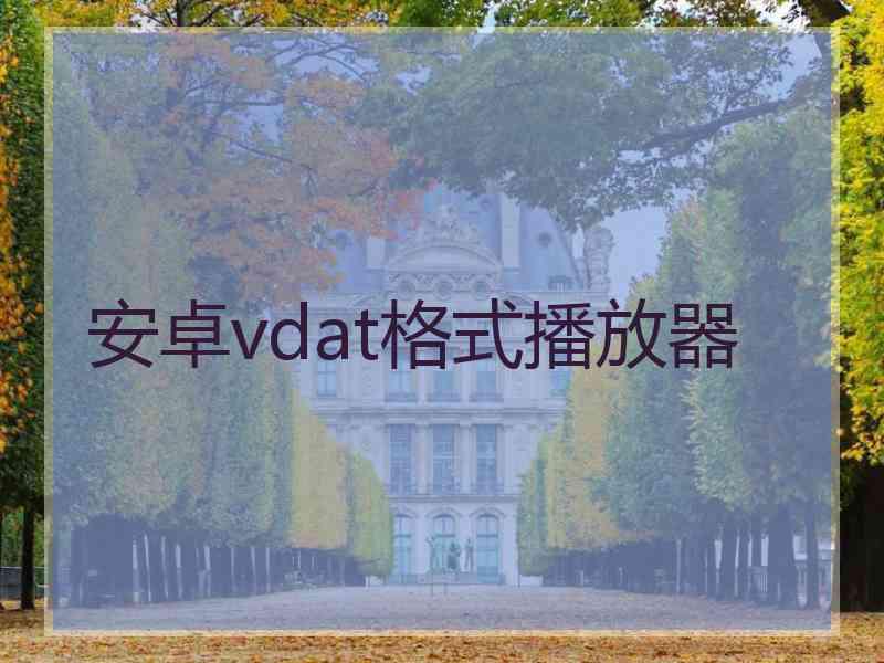 安卓vdat格式播放器