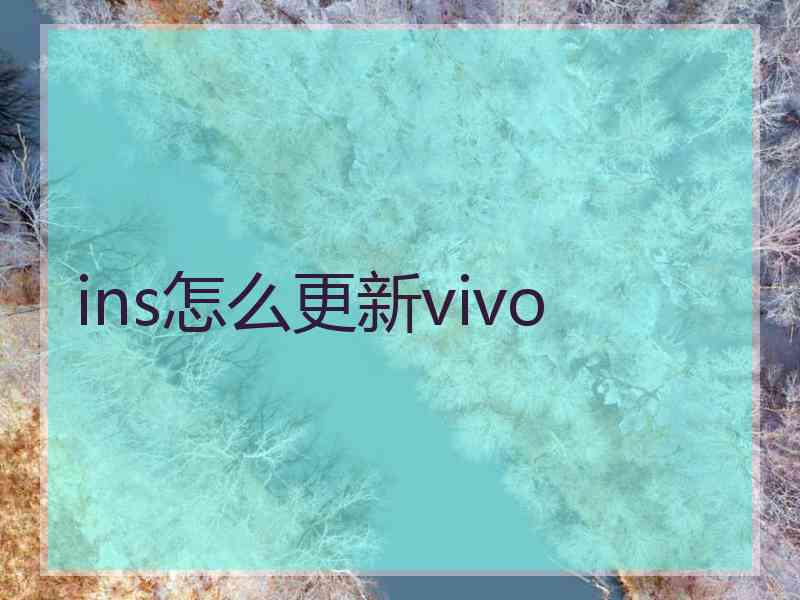 ins怎么更新vivo