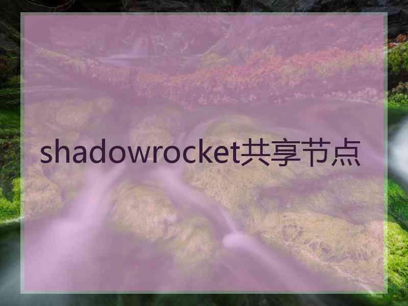 shadowrocket共享节点