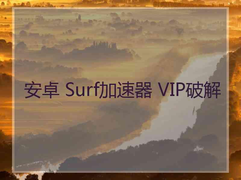 安卓 Surf加速器 VIP破解