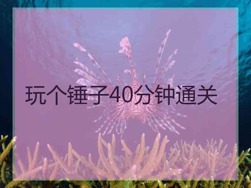 玩个锤子40分钟通关