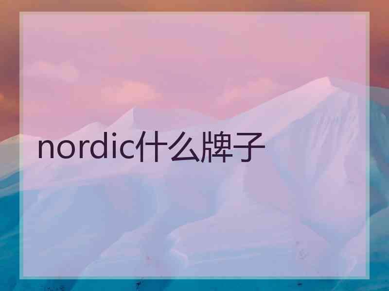 nordic什么牌子