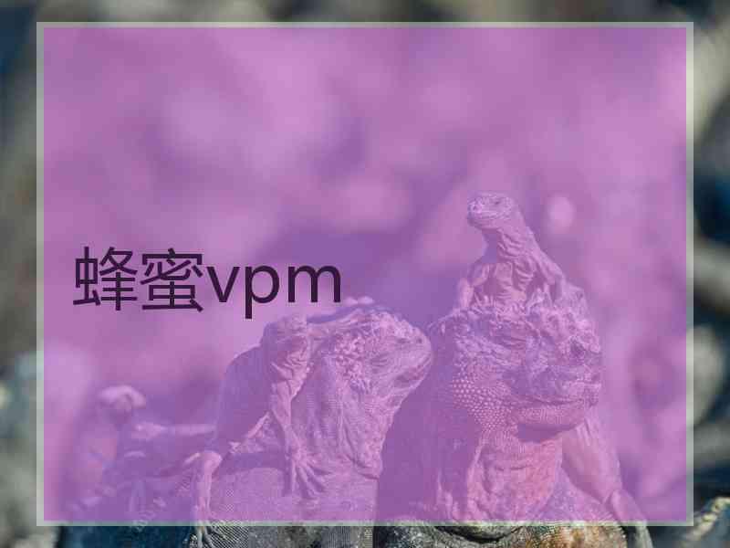 蜂蜜vpm