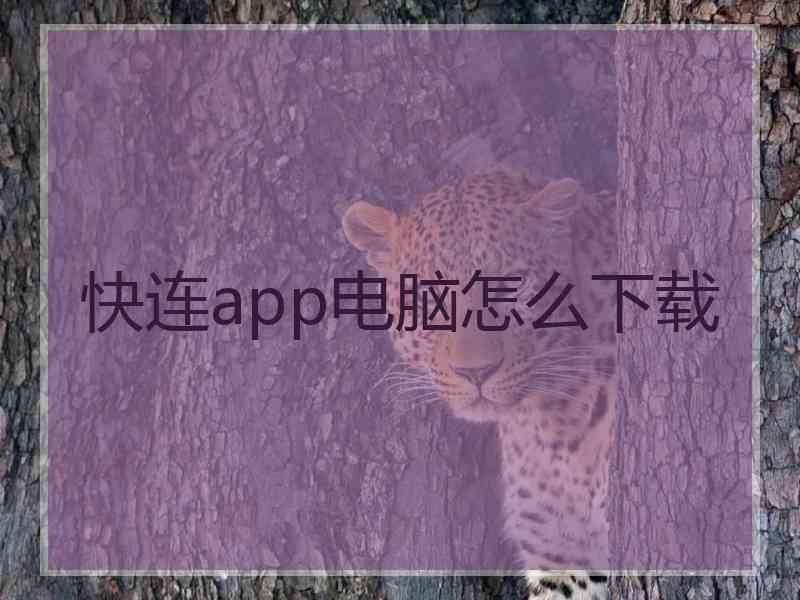 快连app电脑怎么下载