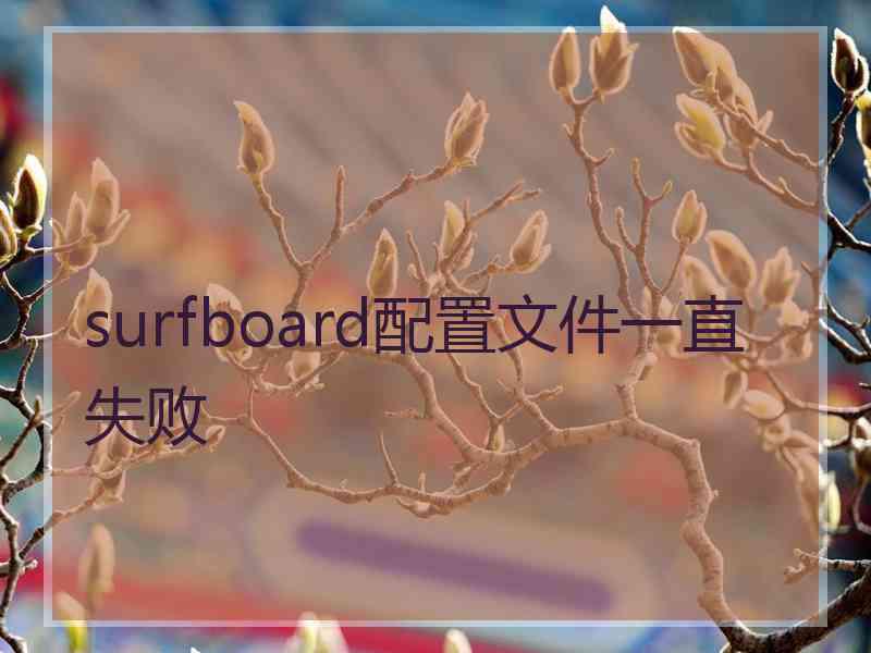 surfboard配置文件一直失败