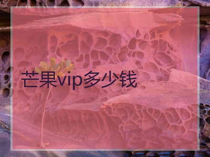 芒果vip多少钱