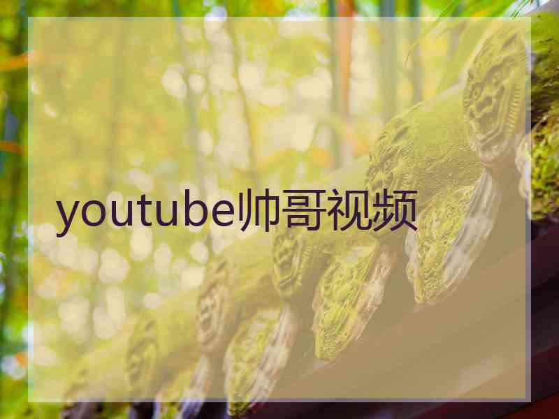 youtube帅哥视频