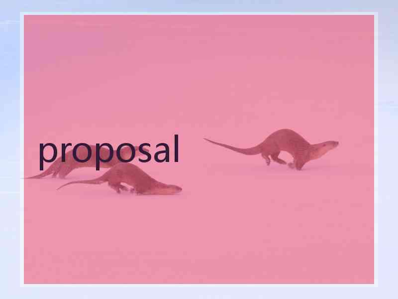 proposal