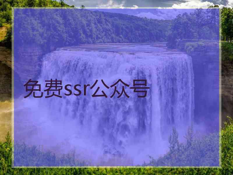 免费ssr公众号