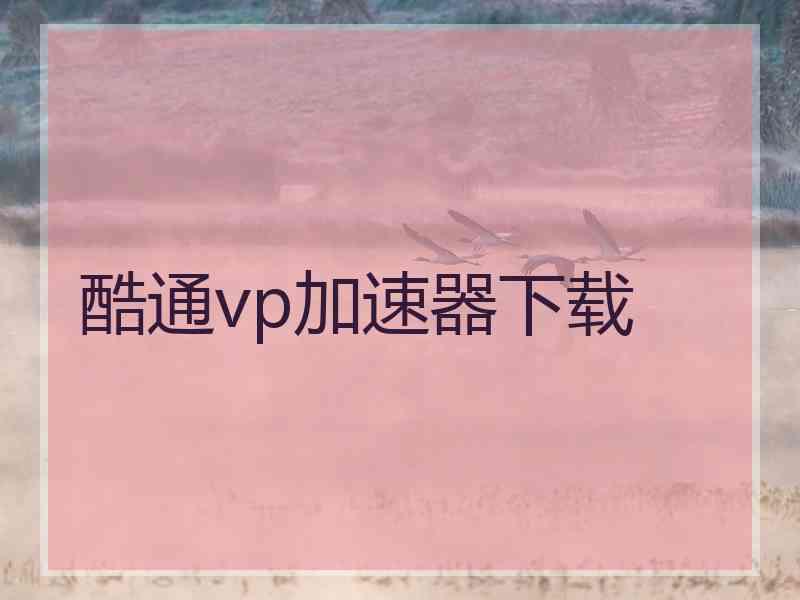 酷通vp加速器下载