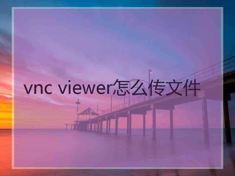 vnc viewer怎么传文件