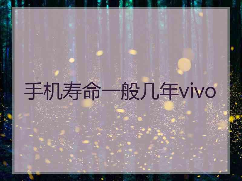 手机寿命一般几年vivo