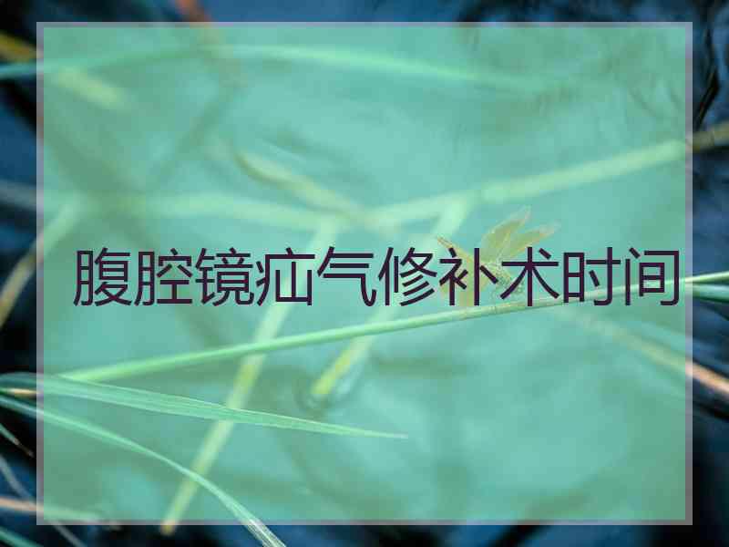 腹腔镜疝气修补术时间